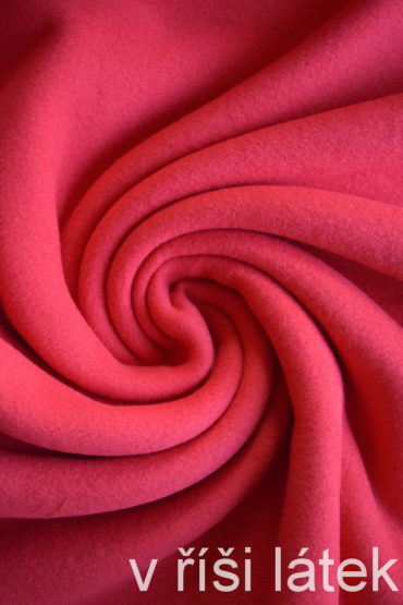 Bavlněný fleece – červený