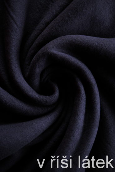 Bavlněný fleece – navy – tmavě modrý